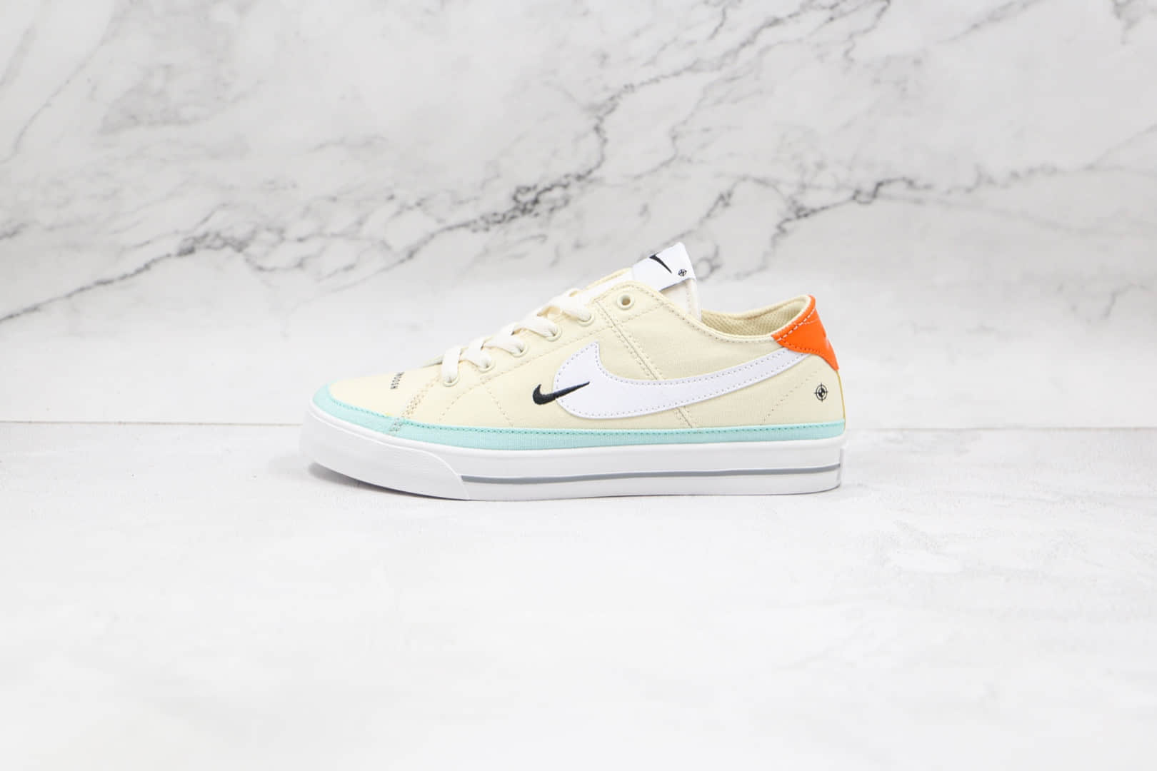 耐克Nike Court Legacy纯原版本帆布椰奶色内侧字母款复古板鞋原档案数据开发 货号:DJ5207-113