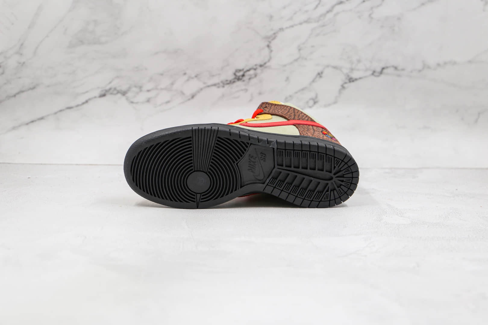 耐克Nike Dunk Sb High Kebab & Destroy纯原版本高帮SB DUNK麂皮红黄棕烤肉卷饼配色板鞋原盒原标 货号:CZ2205-700