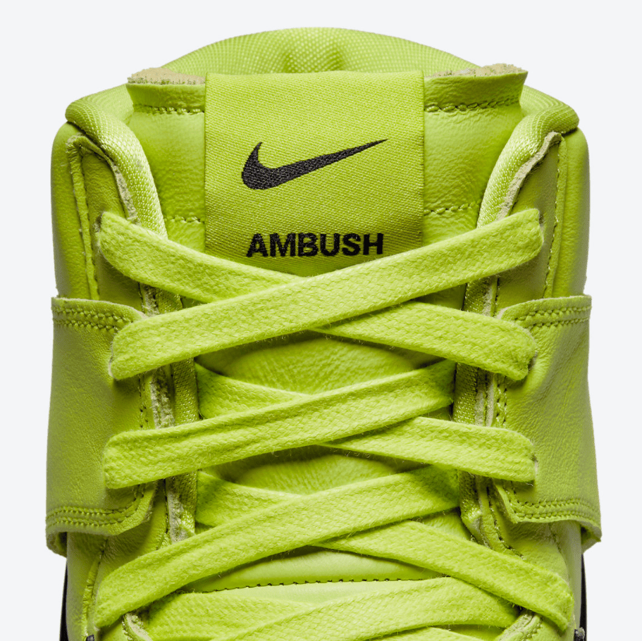 Ambush x Nike Dunk Hi“荧光绿”官图释出！月底登场！ 货号：CU7544-300