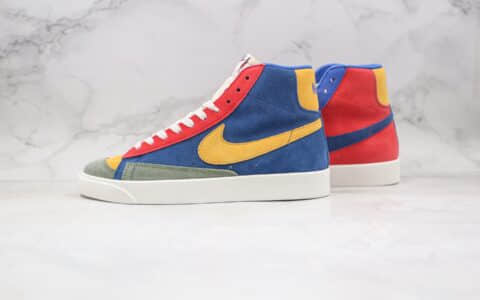 耐克Nike Blazer Mid '1977 Vintage WE纯原版本高帮开拓者马卡龙糖果鸳鸯配色板鞋原档案数据开发 货号：DC9179-476