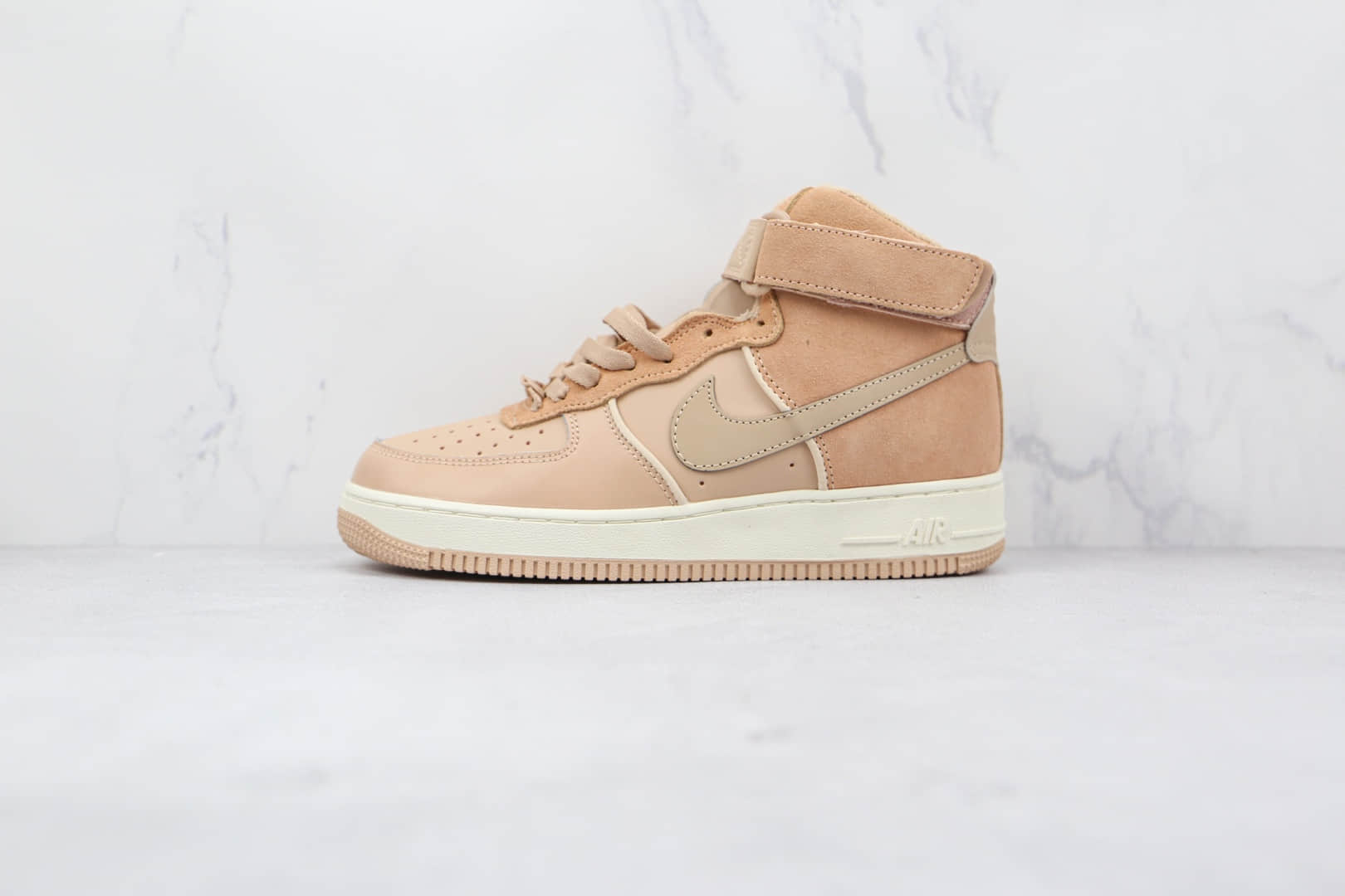 耐克NIKE AIR FORCE 1‘07纯原版本高帮空军一号香槟金板鞋内置气垫 货号:BV0312-200