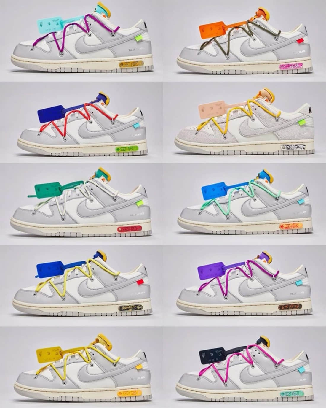 OW x Nike Dunk Low “The 50”系列发售详情!开盲盒有点刺激!