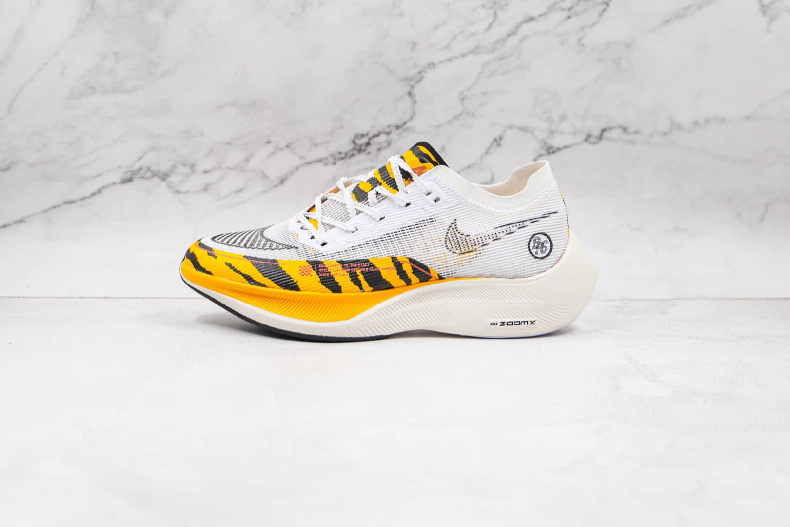 耐克Nike ZoomX Vaporfly Next% 2纯原版本白橙黑色斑马纹蝉翼慢跑鞋原盒原标 货号：DM7601-100