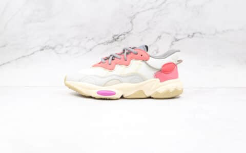 阿迪达斯Adidas OZWEEGO 2021纯原版本水管布面米红色老爹鞋原楦头纸板打造 货号：FX6108