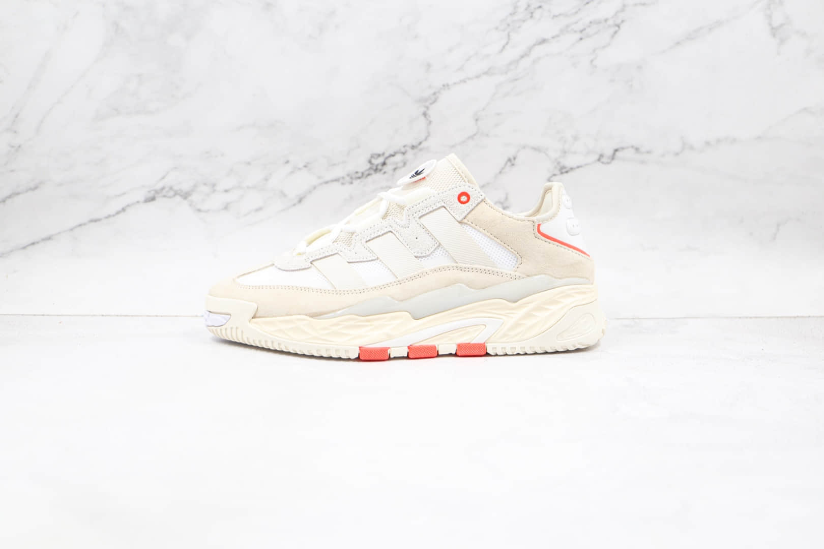 阿迪达斯Adidas Originals NiteBall纯原版本街球风格米白灰色老爹鞋原盒原标 货号：FX7652