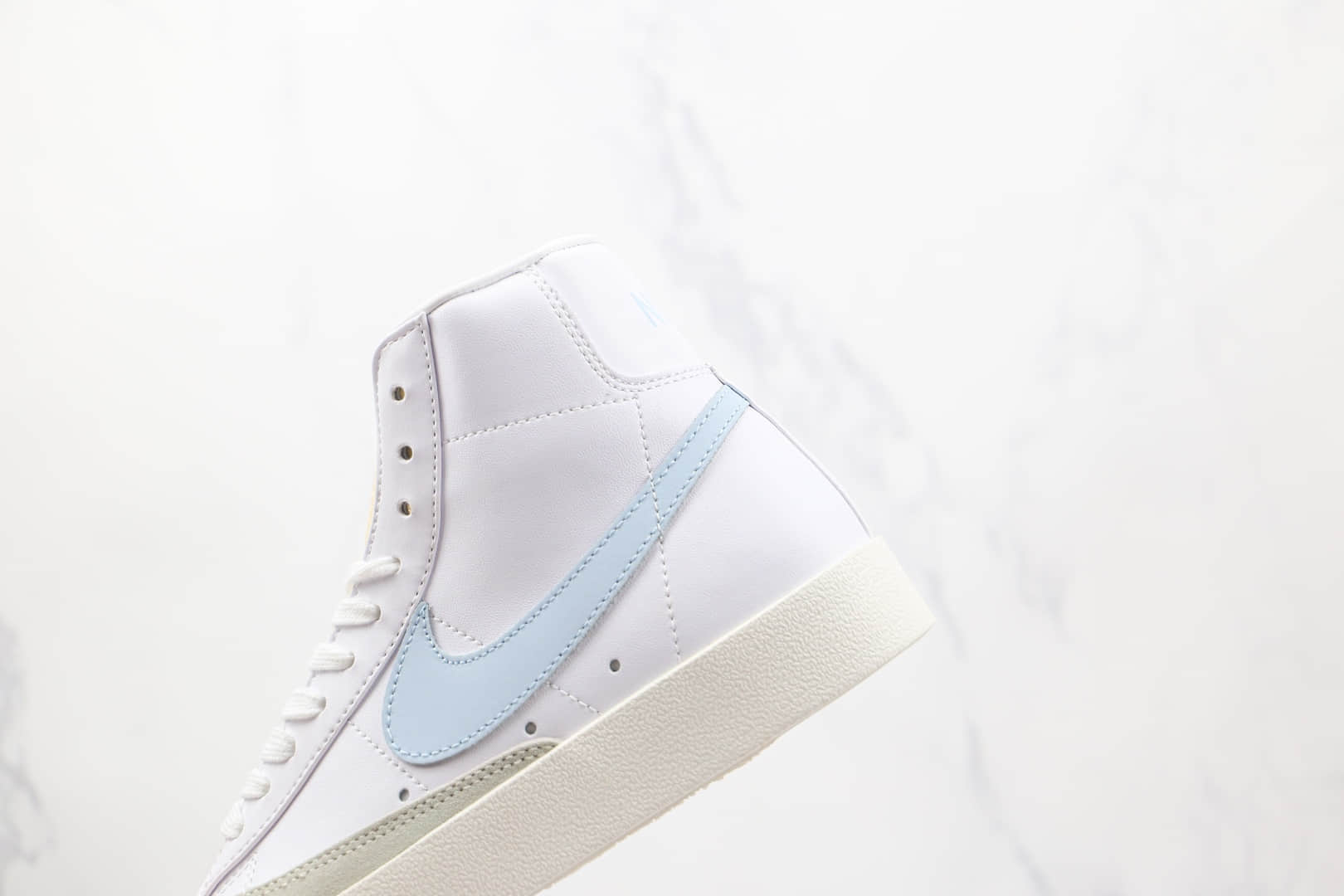 耐克NIKE Blazer MID‘77 VNTG纯原版本高帮开拓者白蓝色板鞋原楦头纸板打造 货号:BQ6806-109