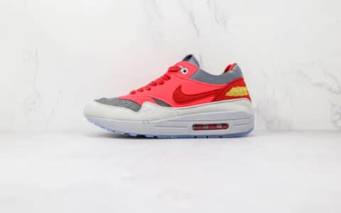 耐克Nike Air Max 1 Kiss of Death x CLOT联名款纯原版本死亡之吻3.0太阳灰红运动鞋原楦头纸板打造 货号：DD1870-600