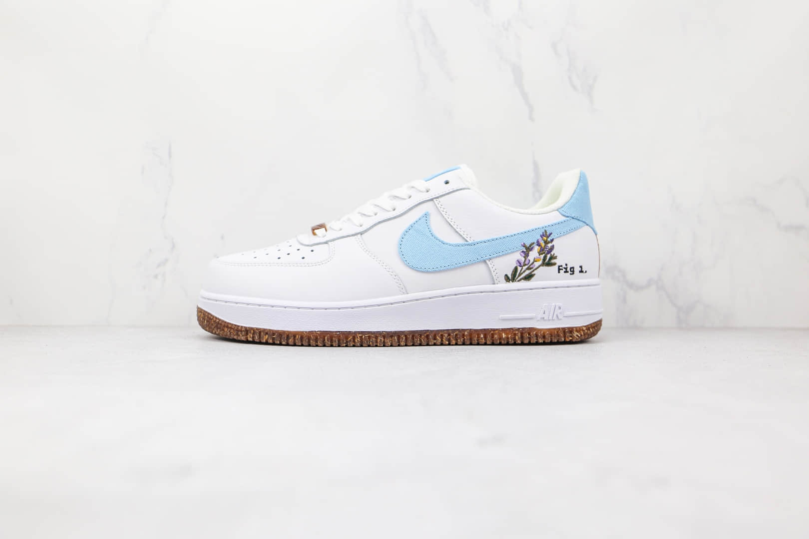 耐克Nike Air Force 1'07 LV8纯原版本低帮空军一号植物刺绣白棕色板鞋原鞋开模一比一打造 货号：CZ0269-100