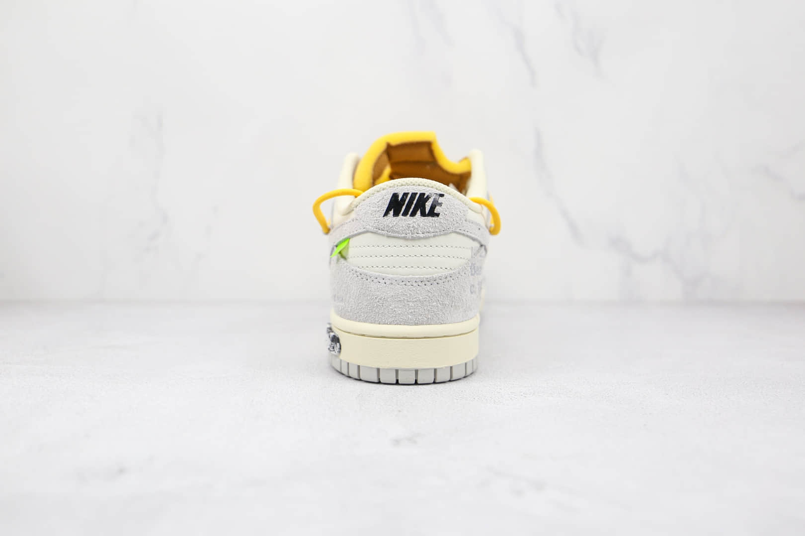 耐克Nike Dunk Low'50' x 39 50 Off-White联名款纯原版本麂皮绒面灰白黄色板鞋原楦头纸板打造 货号:DJ0950-109