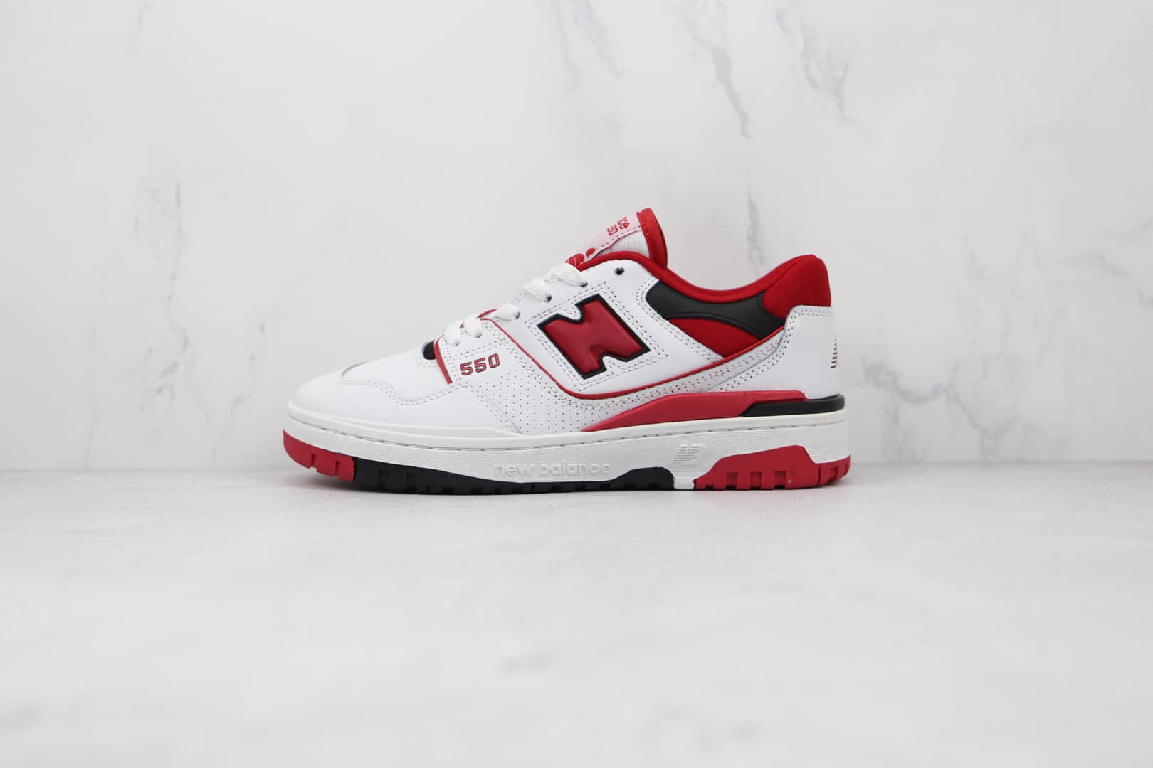 新百伦new balance 550纯原版本白红色复古慢跑鞋原楦头纸板打造 货号:BB550SE1