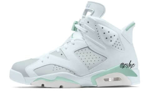 清新高颜值！全新AJ6渲染图释出！ 货号：DQ4914-103