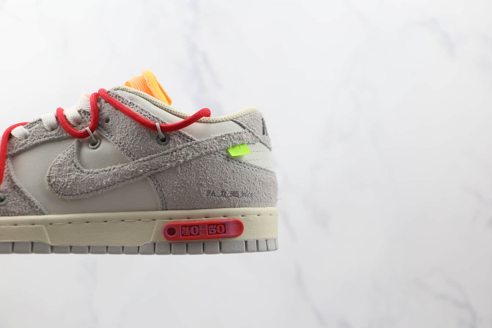 耐克Nike Dunk Low'50' x Off White联名款纯原版本低帮麂皮灰白红色红标板鞋原鞋开模一比一打造 货号:DJ0950-103