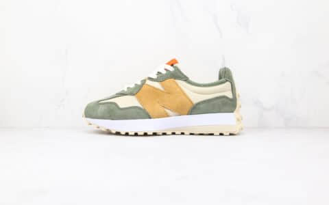 新百伦New Balance 327纯原版本复古NB327米绿黄色拼接老爹鞋原楦头纸板打造 货号：MS327TSC
