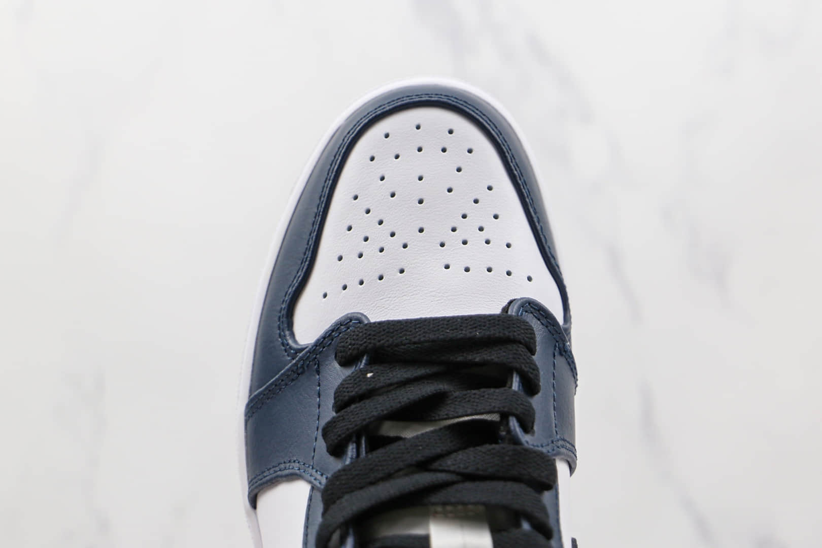 乔丹Air Jordan 1 Mid Dark Teal纯原版本中帮AJ1黑曜石白蓝色板鞋原鞋开模一比一打造 货号:554724-411