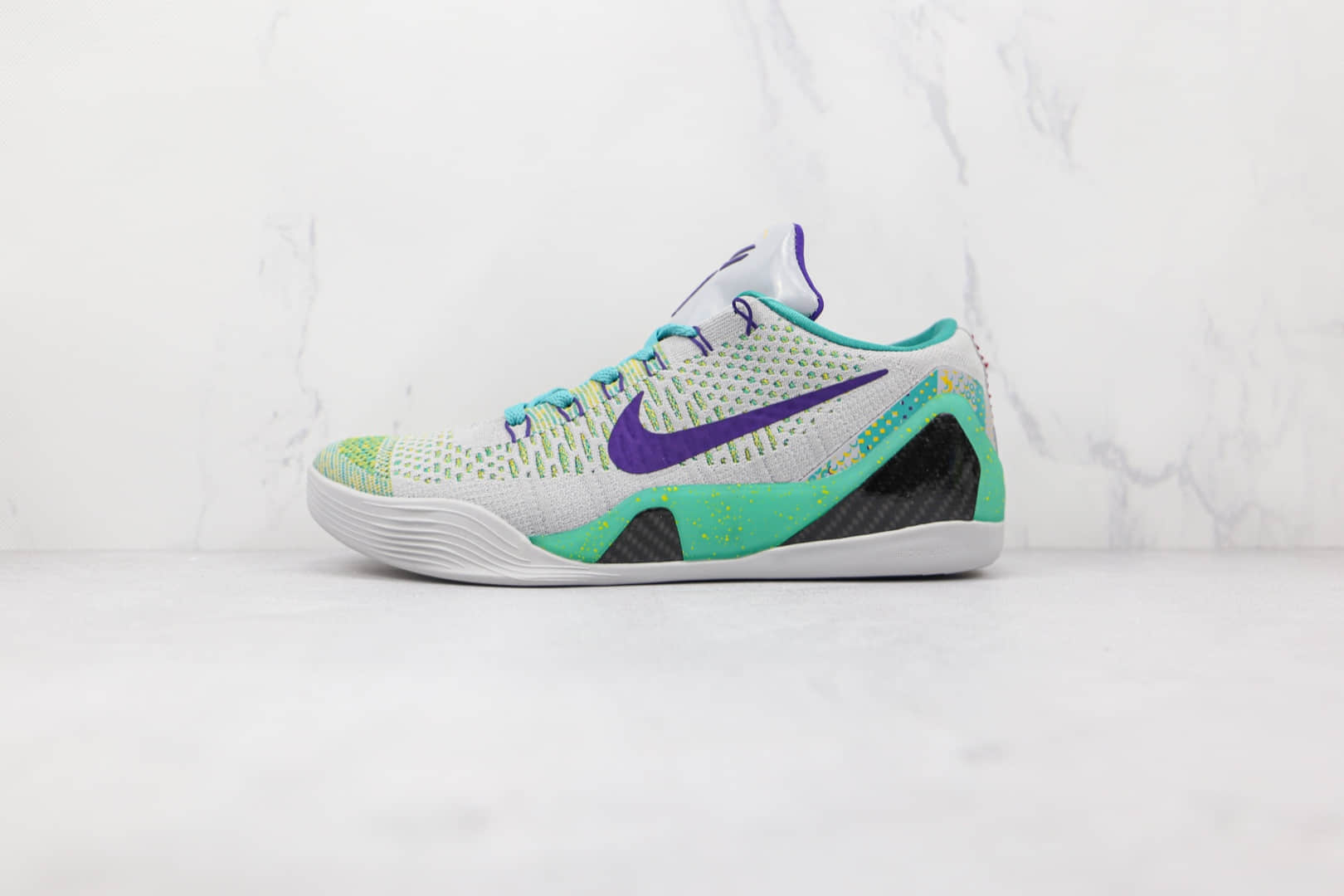 耐克Nike Zoom Kobe IX纯原版本科比9代灰绿紫色篮球鞋支持实战 货号:630487-005