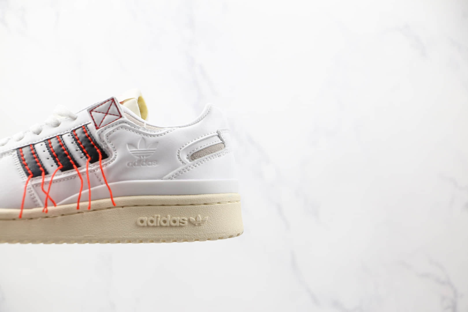 阿迪达斯Adidas Forum 84 Low纯原版本三叶草新款白黑色流苏线头板鞋原档案数据开发 货号:FZ3774