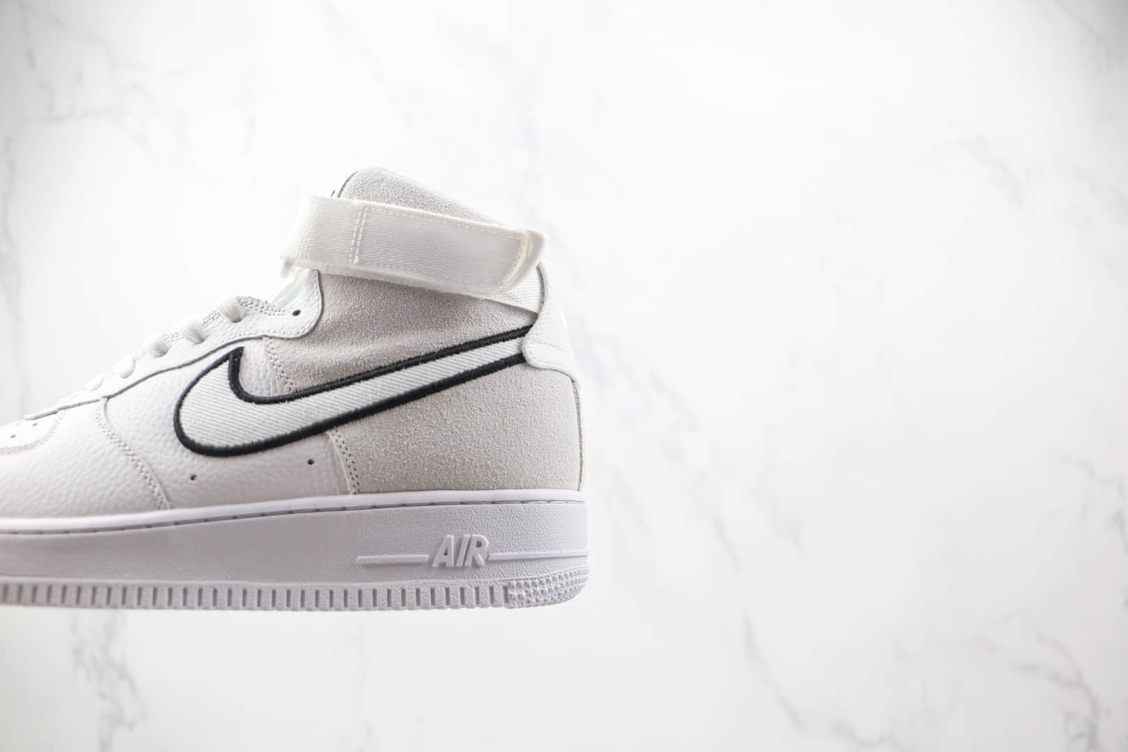 耐克Nike Air Force 1 React WHITEBLACK-UNIVERSITY RED纯原版本高帮空军一号白灰色黑钩板鞋原楦头纸板打造 货号:AO2442-100