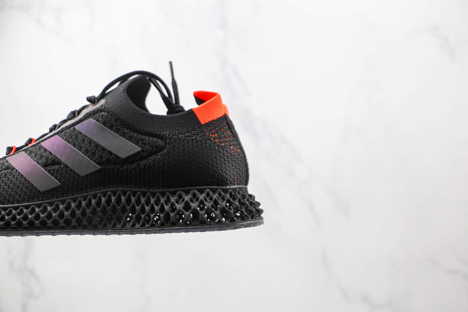 阿迪达斯Adidas 4D ULTRA纯原版本黑桔绿色4D爆米花跑鞋原档案数据开发 货号:FY3969