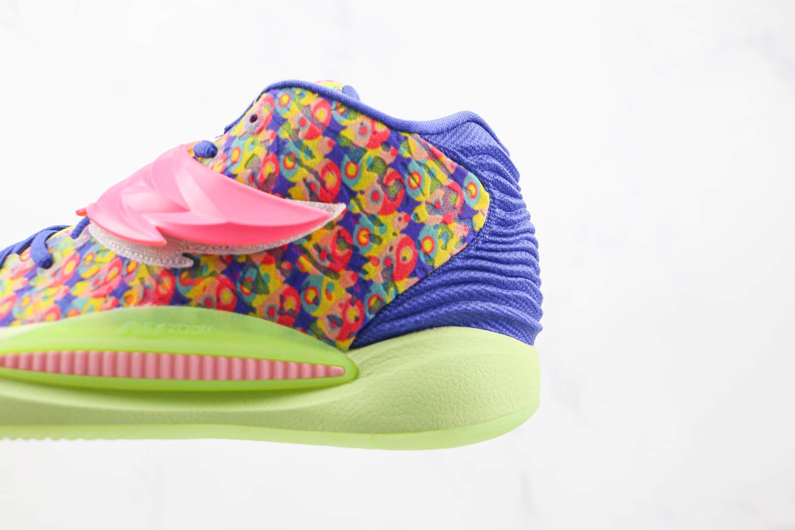耐克Nike Zoom KD 14纯原版本杜兰特14代扎染粉紫色印花篮球鞋支持实战 货号：DO6902-400