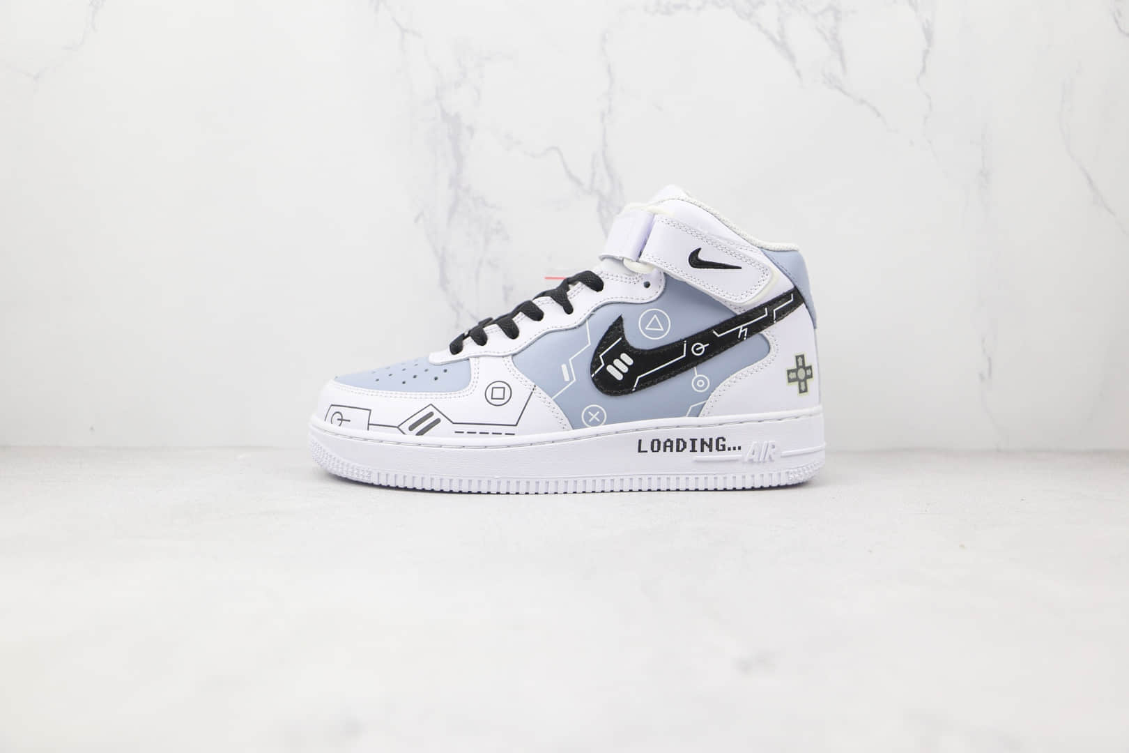 耐克Nike Air Force 1 MID 07 PS5纯原版本中帮空军一号电玩主题板鞋原档案数据开发 货号:CW2288-115