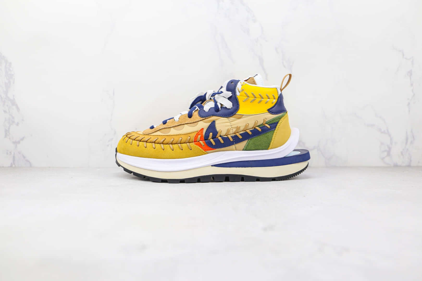 耐克Nike VaporWaffle “Black”WSD x sacai x Jean Paul Gaultier三方联名款Sacai卡其色黄蓝绿缝线老爹鞋原楦头纸板打造 货号：DH9186-200
