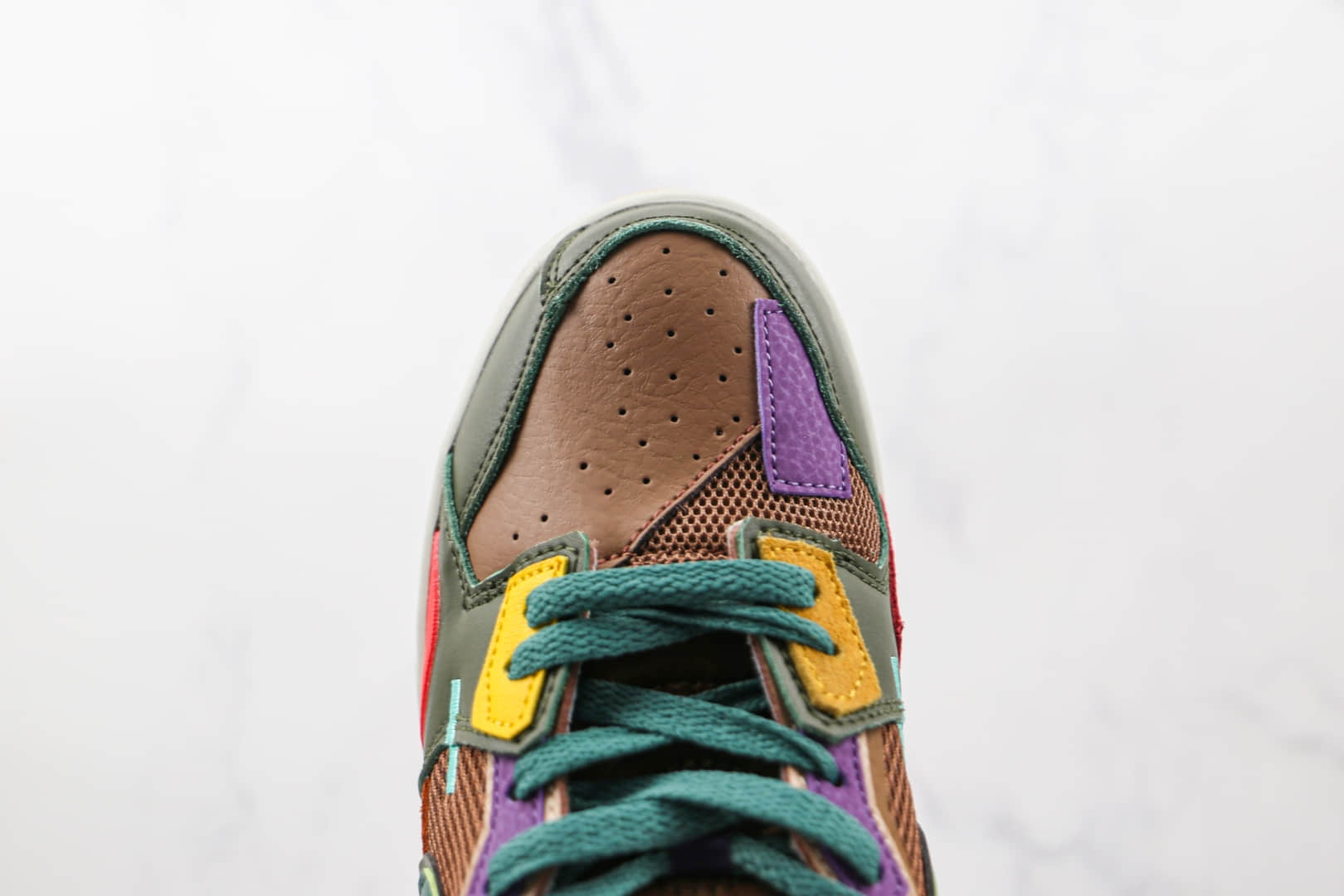 耐克Nike Dunk Low纯原版本低帮DUNK棕绿色缝合怪彩色拼接板鞋内置气垫 货号:DB0500-200