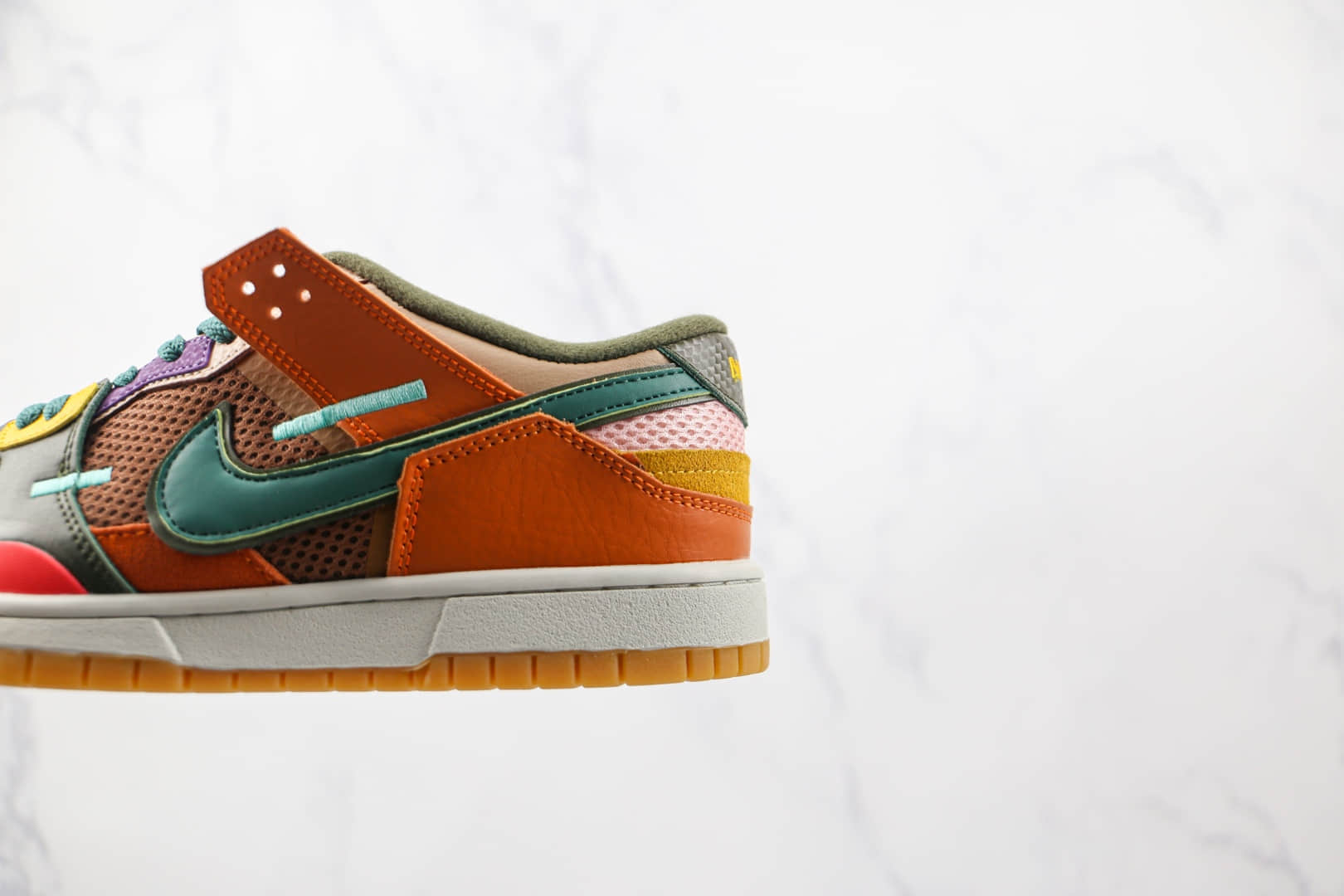 耐克Nike Dunk Low纯原版本低帮DUNK棕绿色缝合怪彩色拼接板鞋内置气垫 货号:DB0500-200