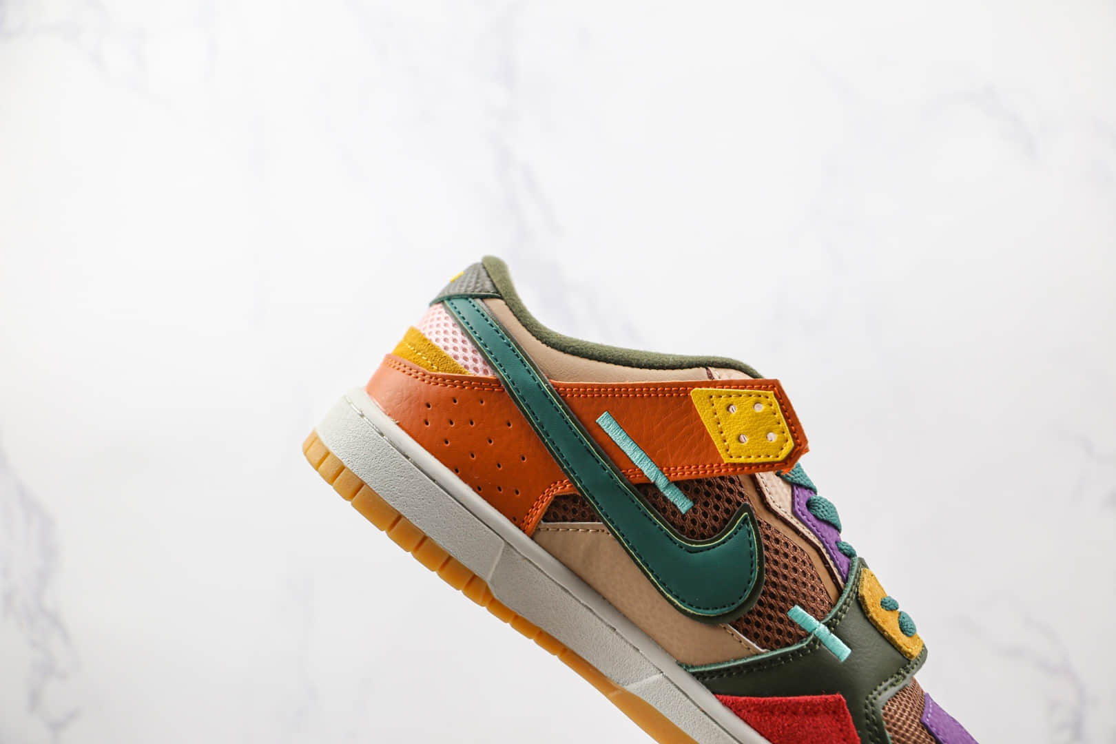 耐克Nike Dunk Low纯原版本低帮DUNK棕绿色缝合怪彩色拼接板鞋内置气垫 货号:DB0500-200