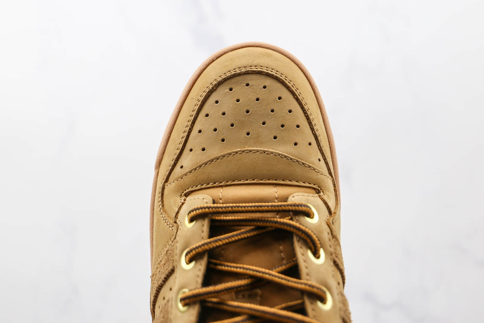 阿迪达斯Adidas Forum Low Wheat x atmos联名款小麦色魔术贴板鞋原盒原标 货号：GX3953