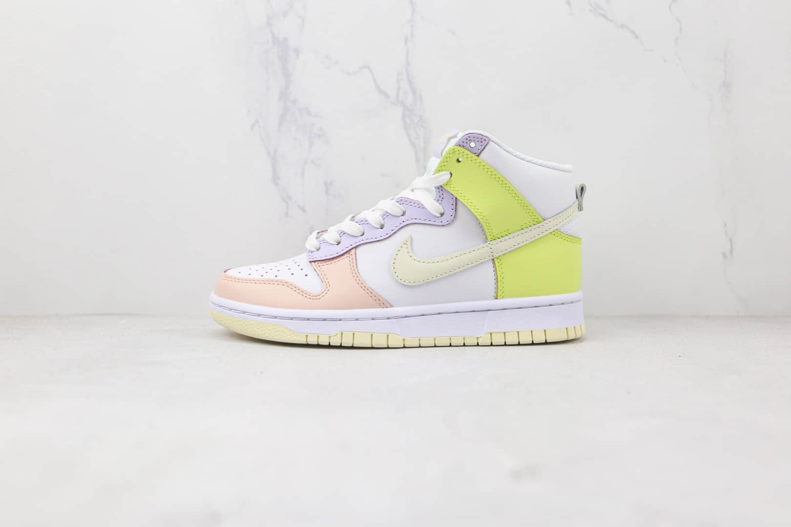 耐克Nike Dunk High Lemon Twist纯原版本高帮DUNK彩蛋彩色拼接板鞋内置气垫 货号:DD1869-108