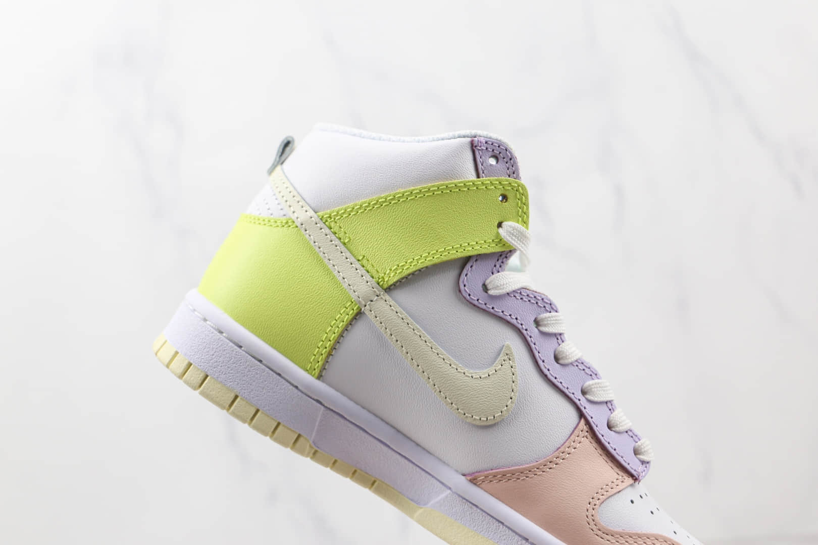 耐克Nike Dunk High Lemon Twist纯原版本高帮DUNK彩蛋彩色拼接板鞋内置气垫 货号:DD1869-108