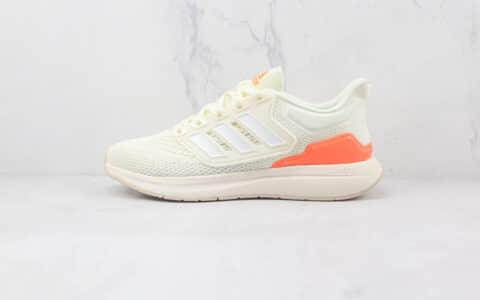 阿迪达斯Adidas EQ21 RUN纯原版本白粉色慢跑鞋原档案数据开发 货号：GZ843