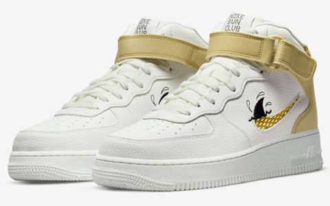 夏日沙滩！全新配色中帮AF1官图曝光！ 货号：DM0119-100