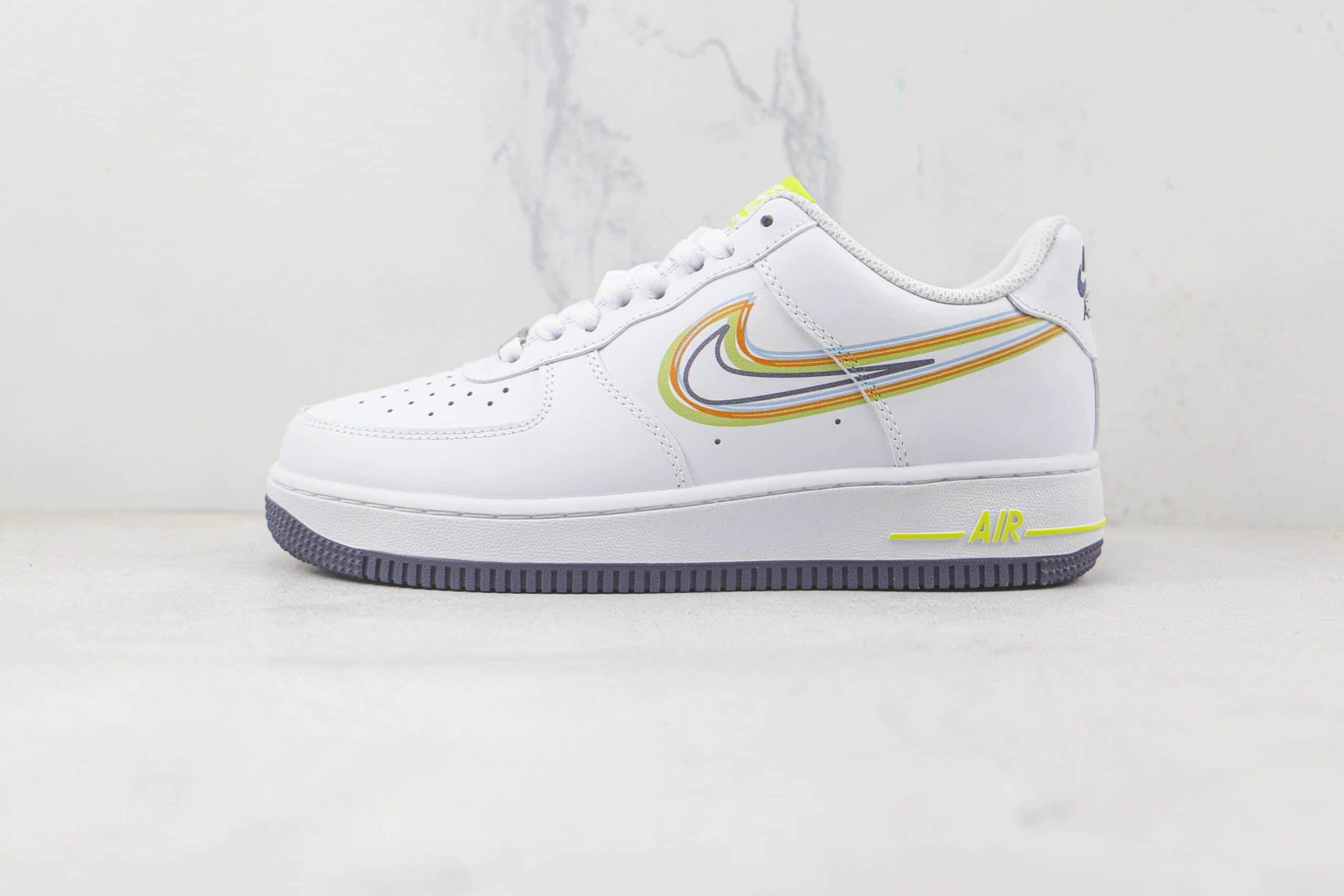 耐克Nike Air Force 1’07 Low纯原版本低帮空军一号多彩勾板鞋内置气垫 货号:BS8871-901