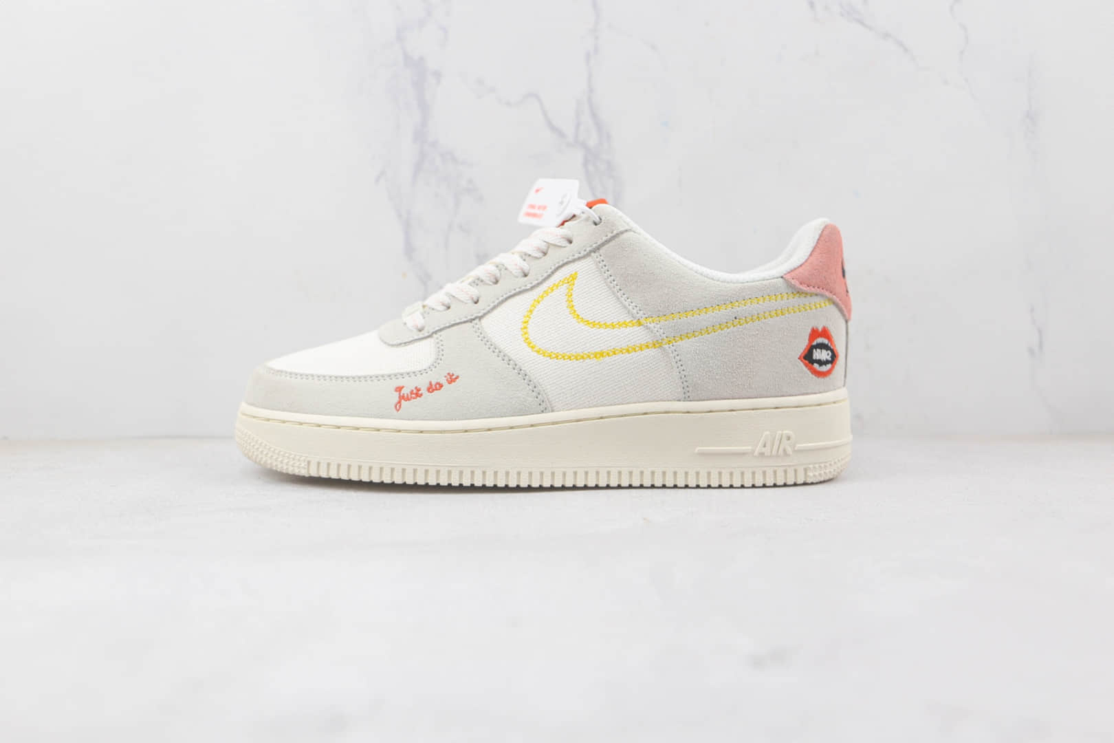 耐克Nike Air Force 1’07 Low Just do it纯原版本低帮空军一号米白灰板鞋内置气垫 货号:DQ7656-100