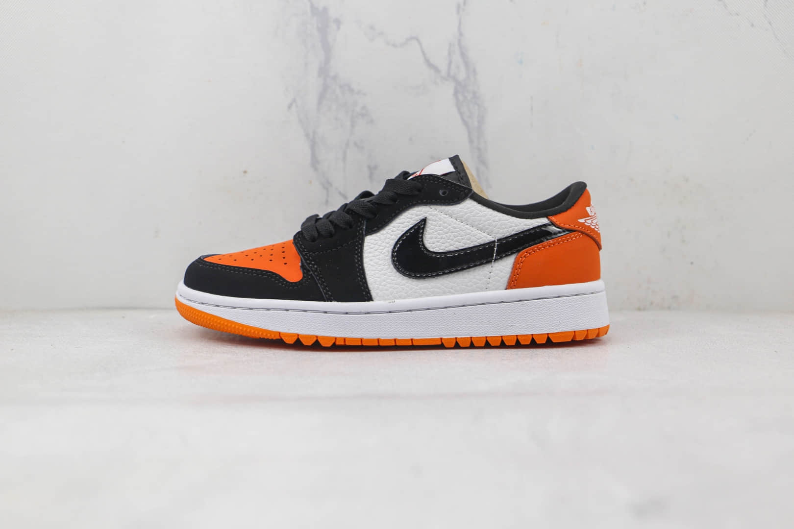 乔丹Air Jordan 1 Low Golf纯原版本低帮AJ1高尔夫黑橙扣碎板鞋内置气垫 货号:DD9315-800