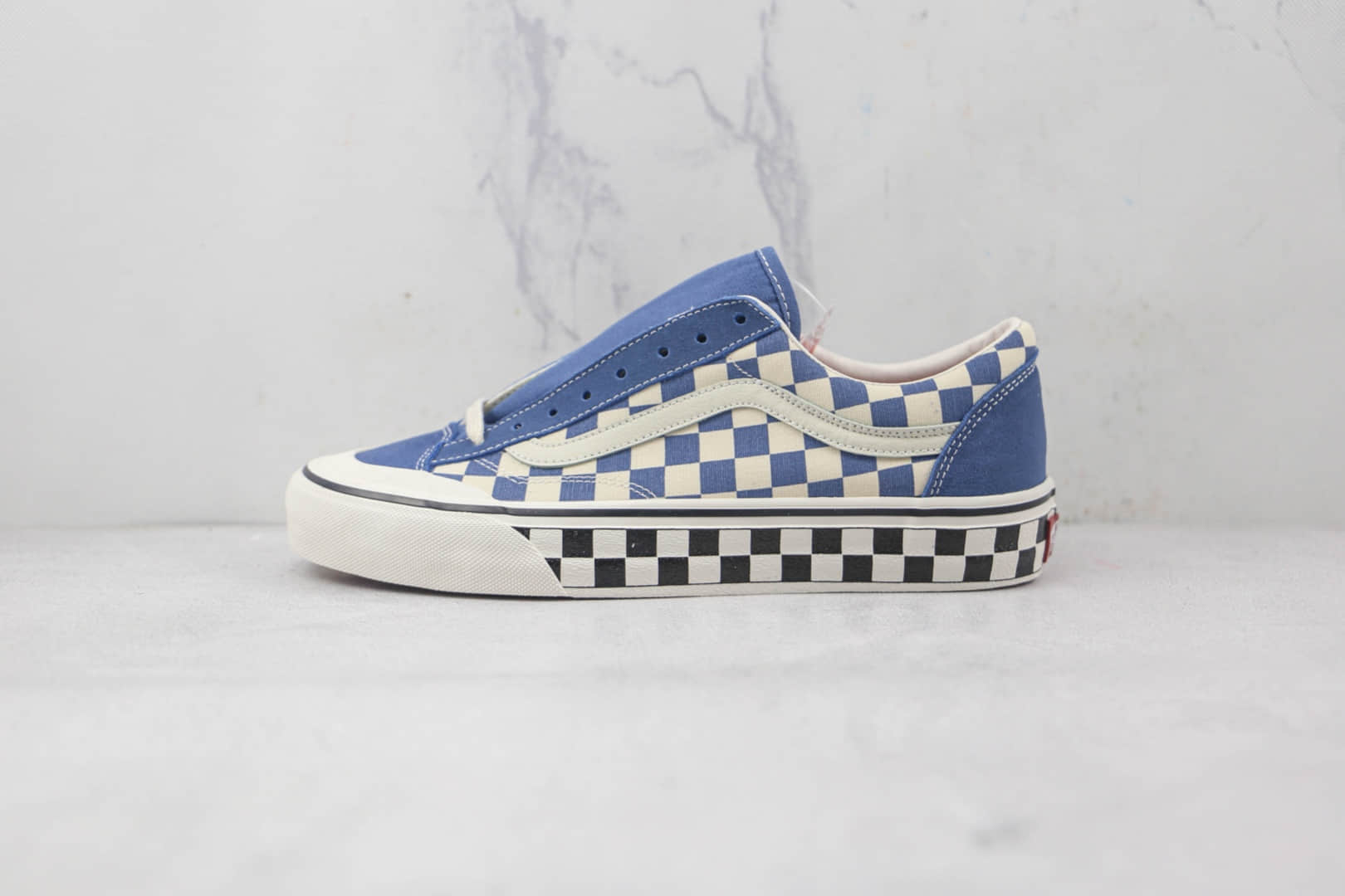 万斯Vans Style 36 Decon sf公司级版本低帮棋盘格蓝半月包头硫化板鞋原楦头纸板打造 货号:VN0A3ZCJB80