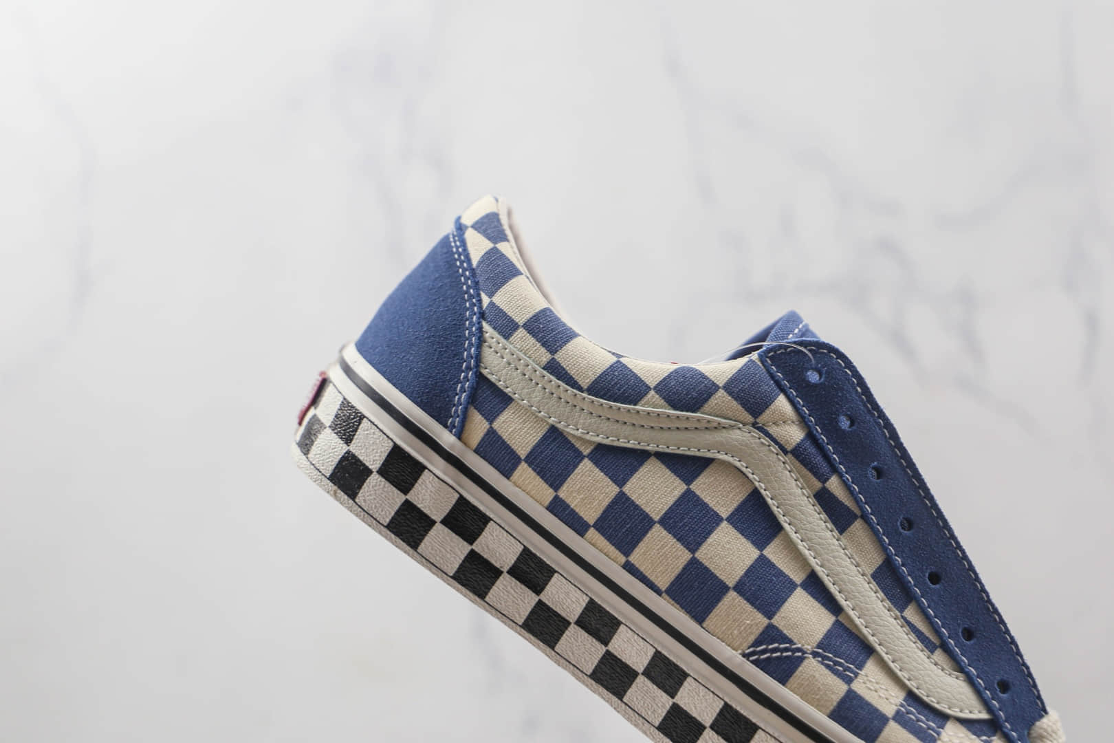 万斯Vans Style 36 Decon sf公司级版本低帮棋盘格蓝半月包头硫化板鞋原楦头纸板打造 货号:VN0A3ZCJB80