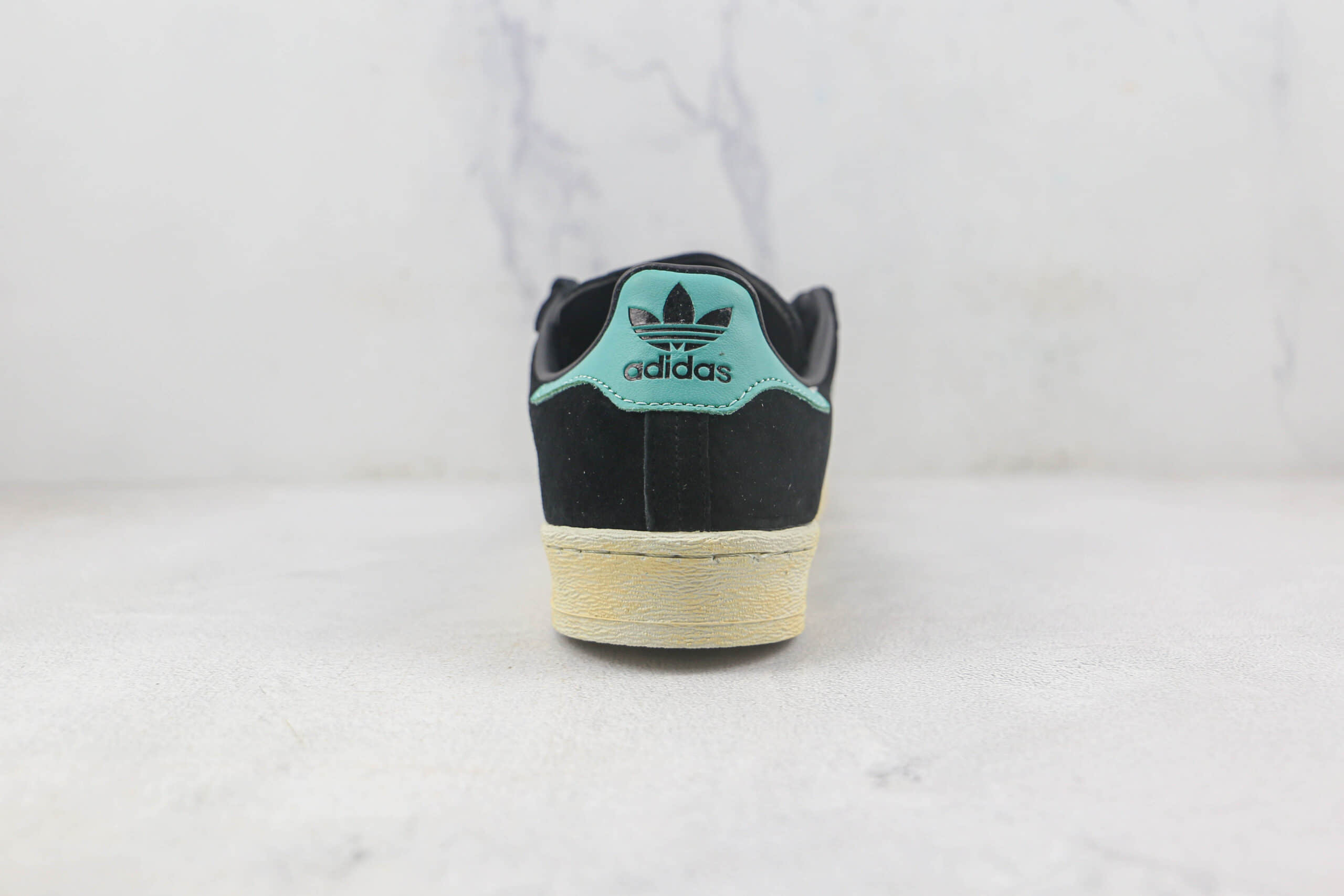 阿迪达斯adidas originals Campus 80s x Atmos x Wind and Sea三方联名款莆田纯原复刻版本黑蓝色复古板鞋原盒原标 货号:GX3952