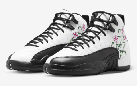 精致花卉刺绣！全新AJ12官图曝光！ 货号：DR6959-100