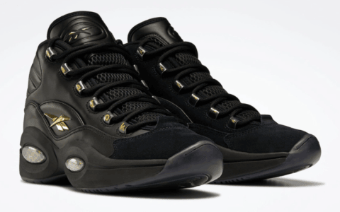 奢华黑金！全新Reebok Question Mid官图曝光！ 货号：H01308