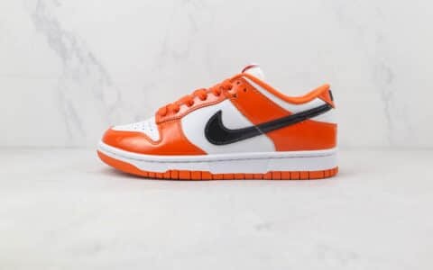 耐克Nike SB Dunk Low纯原版本低帮SB DUNK漆皮白黑橙色板鞋 耐克SB DUNK工厂货源 货号：DJ9955-800