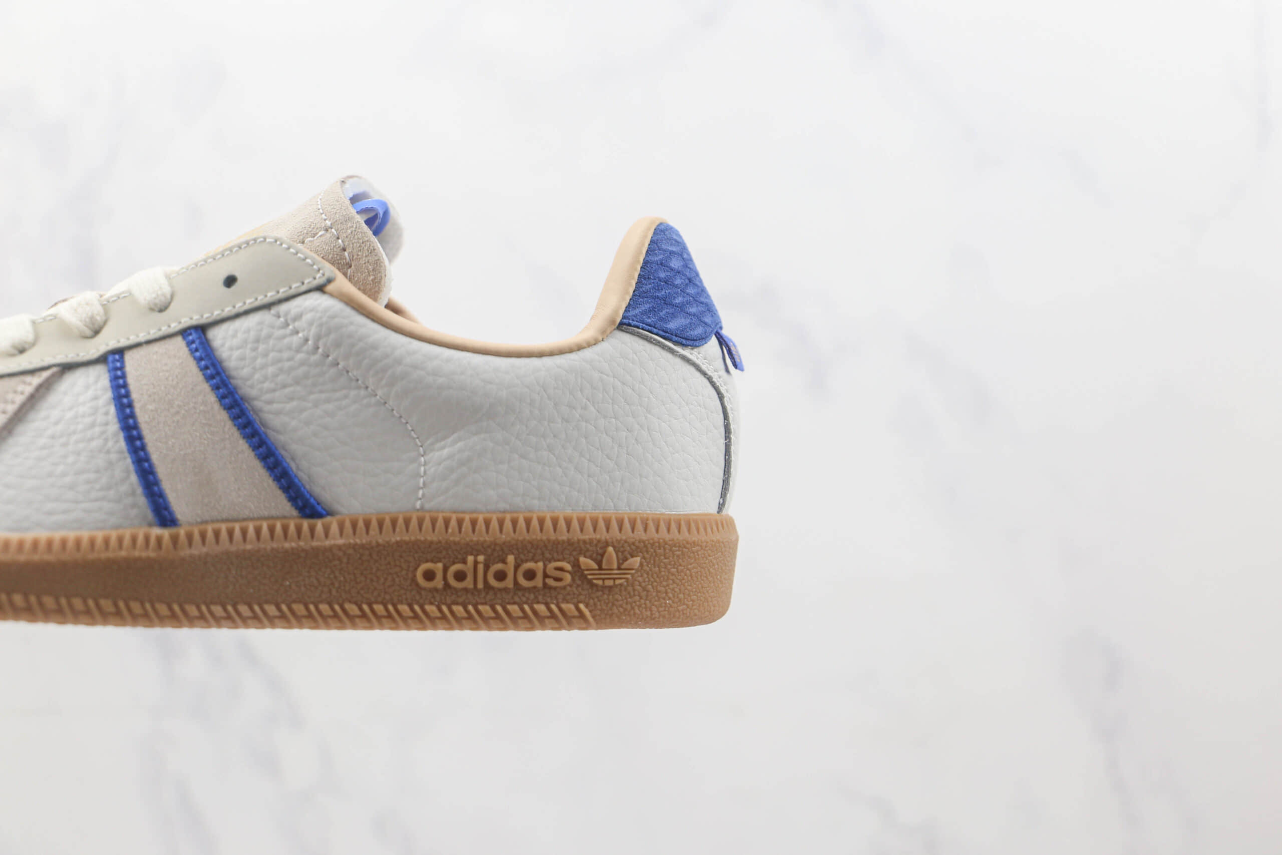 阿迪达斯Adidas Originals German Trainer三叶草白蓝色复古风德训鞋 阿迪达斯三叶草系列 货号:HQ6457