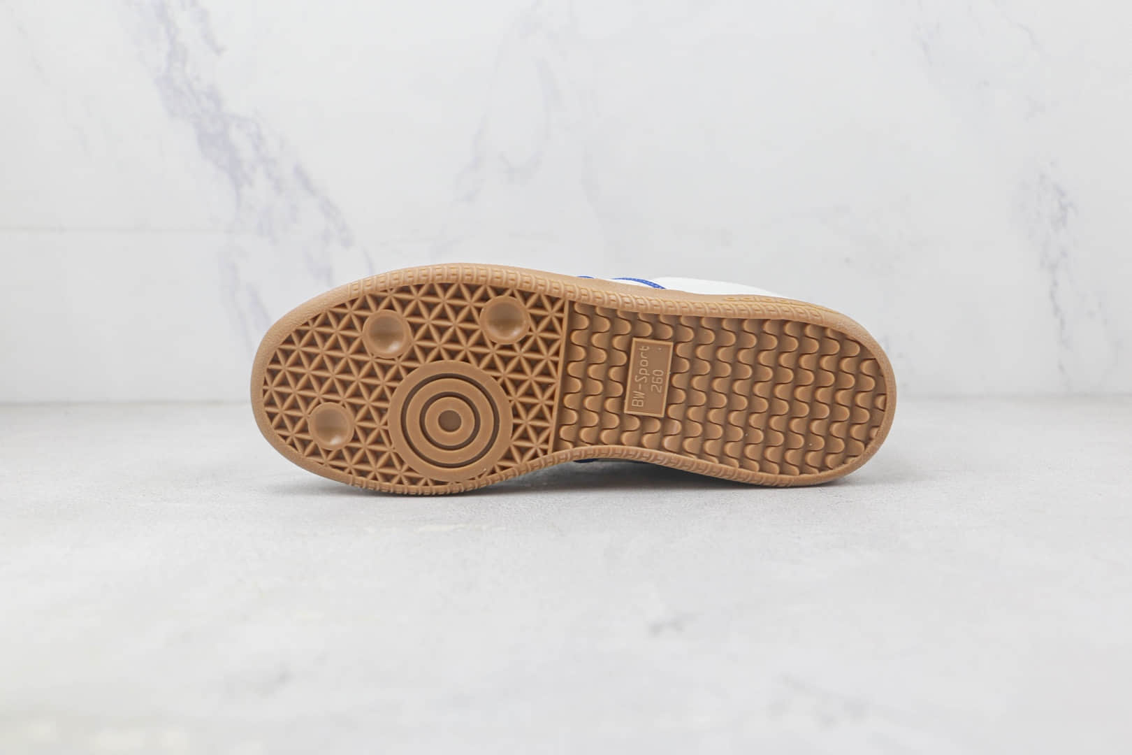 阿迪达斯Adidas Originals German Trainer三叶草白蓝色复古风德训鞋 阿迪达斯三叶草系列 货号:HQ6457