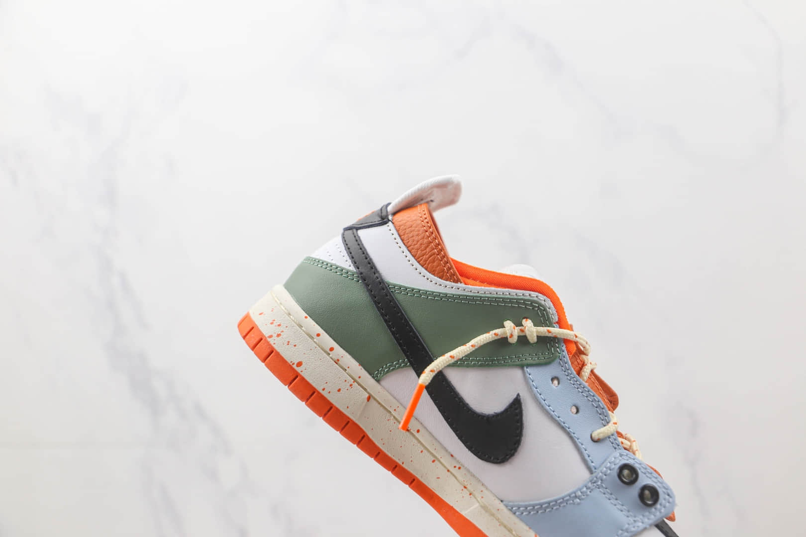 耐克Nike SB Dunk HIGH PRO纯原版本低帮SB DUNK蓝白绿色断钩板鞋 耐克DUNK校园板鞋 货号：BQ6817-035