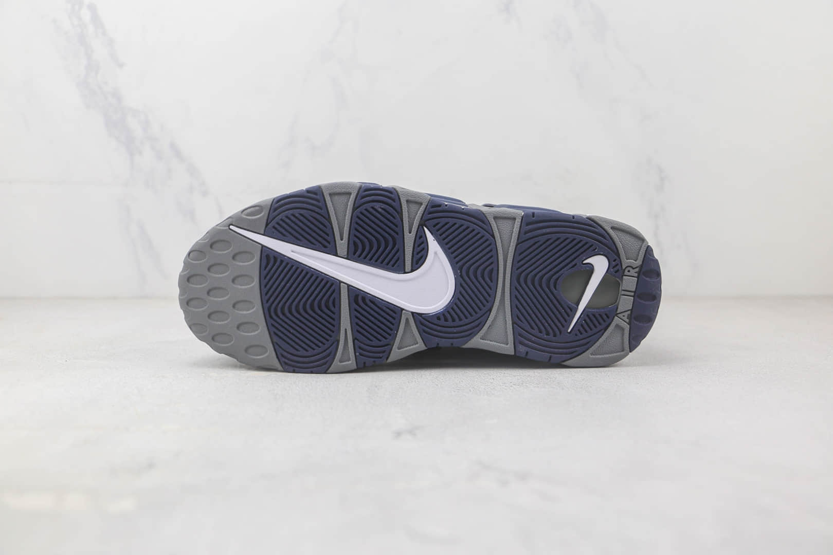 耐克Nike Air More Uptempo纯原版本皮蓬大R灰蓝色篮球鞋 耐克皮蓬系列球鞋 货号:911948-003