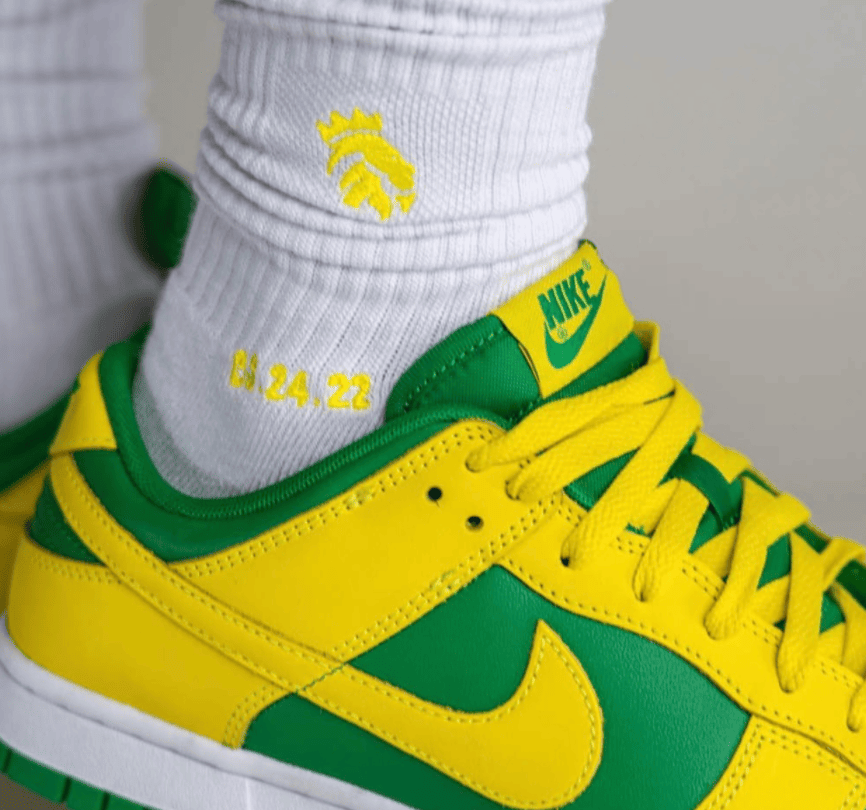 “反转巴西”Dunk上脚实物曝光!吸睛效果爆棚! 货号:DV0833-300