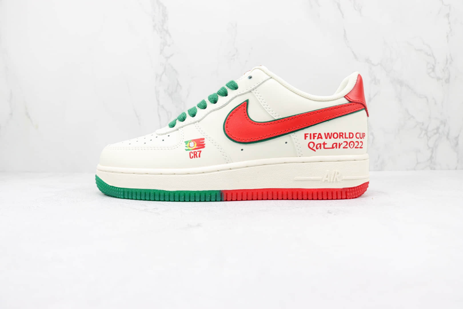 耐克Nike Air Force 1 Low 07纯原版本低帮空军一号世界杯主题系列米白红色板鞋 耐克空军一号校园板鞋 货号:DR9868-900