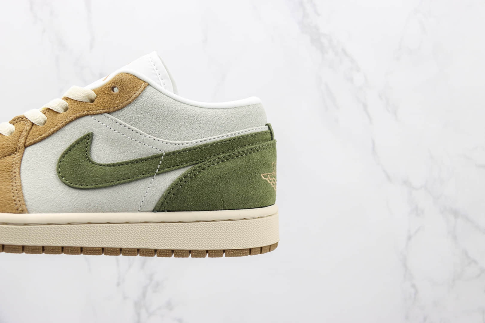 乔丹Air Jordan 1 Low纯原版本低帮AJ1白棕绿勾配色板鞋 莆田天花板AJ1系列 货号:DV0426-001