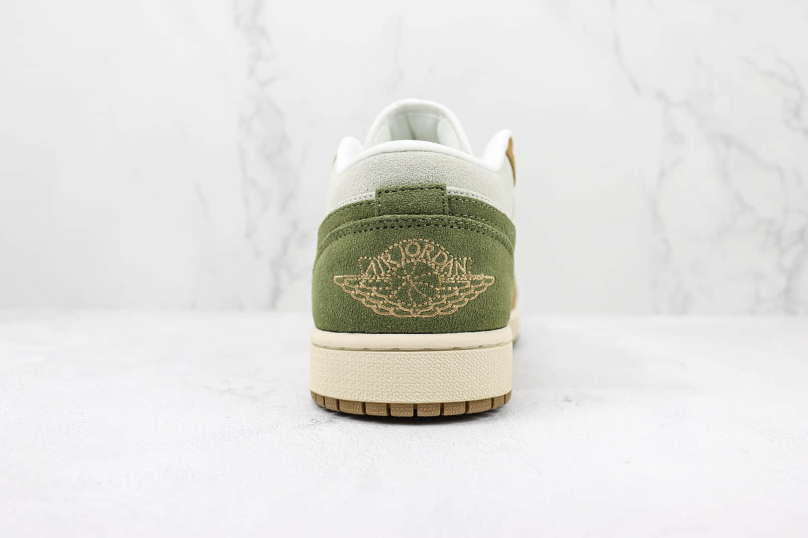 乔丹Air Jordan 1 Low纯原版本低帮AJ1白棕绿勾配色板鞋 莆田天花板AJ1系列 货号:DV0426-001